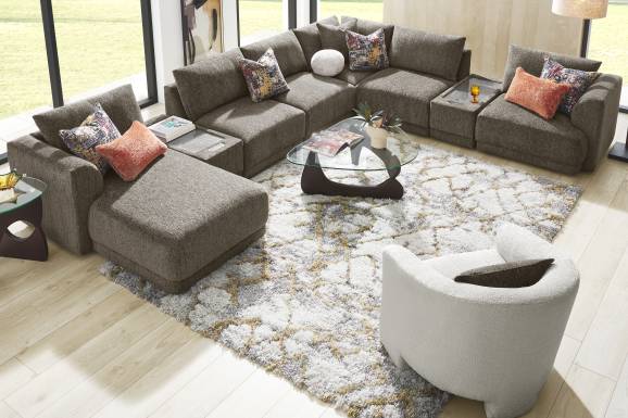 Mink 8 Pc ModularFour with Media Consoles