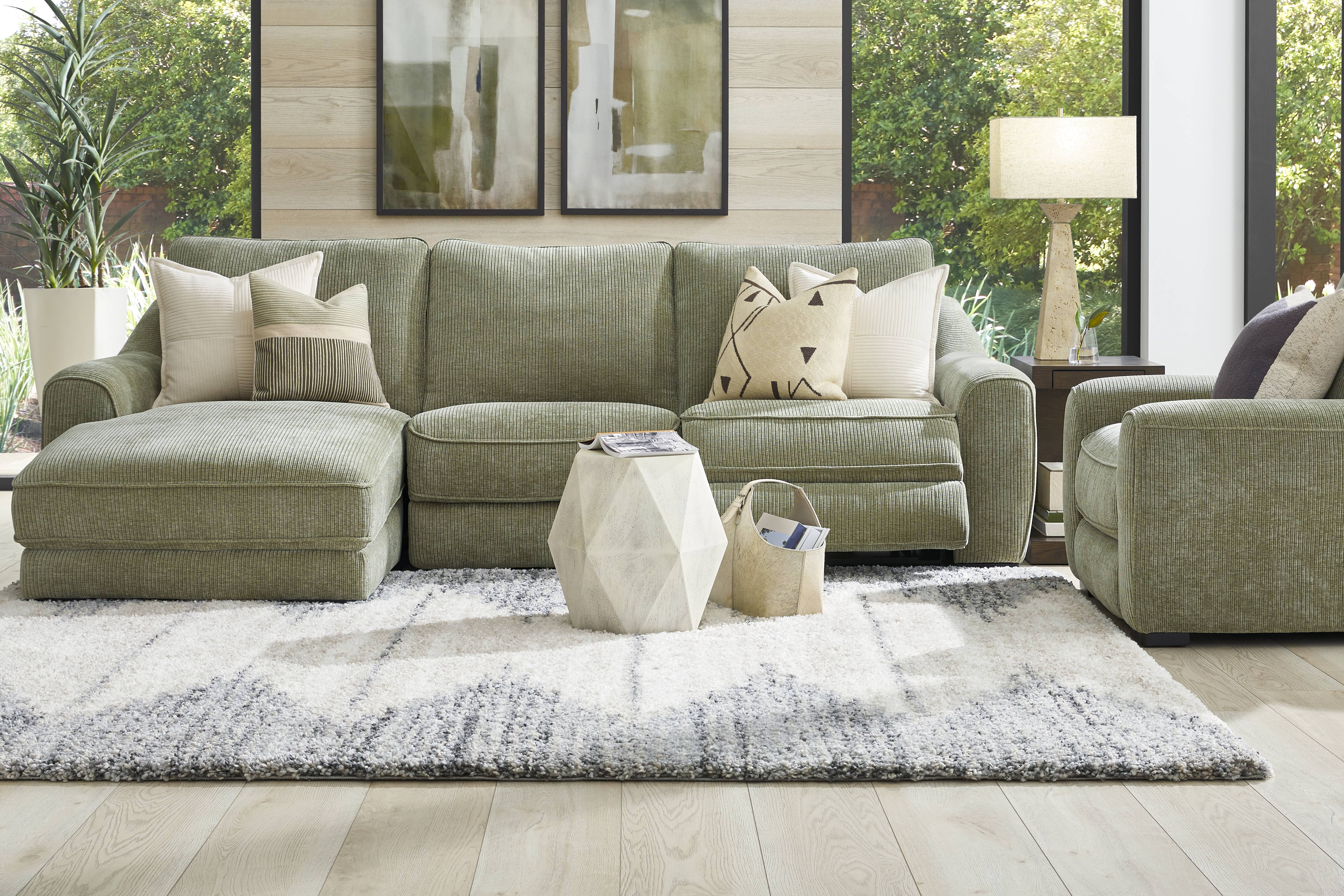 Somerset Green 3 Pc Dual Power Reclining Sectional - Thumbnail - Image 2