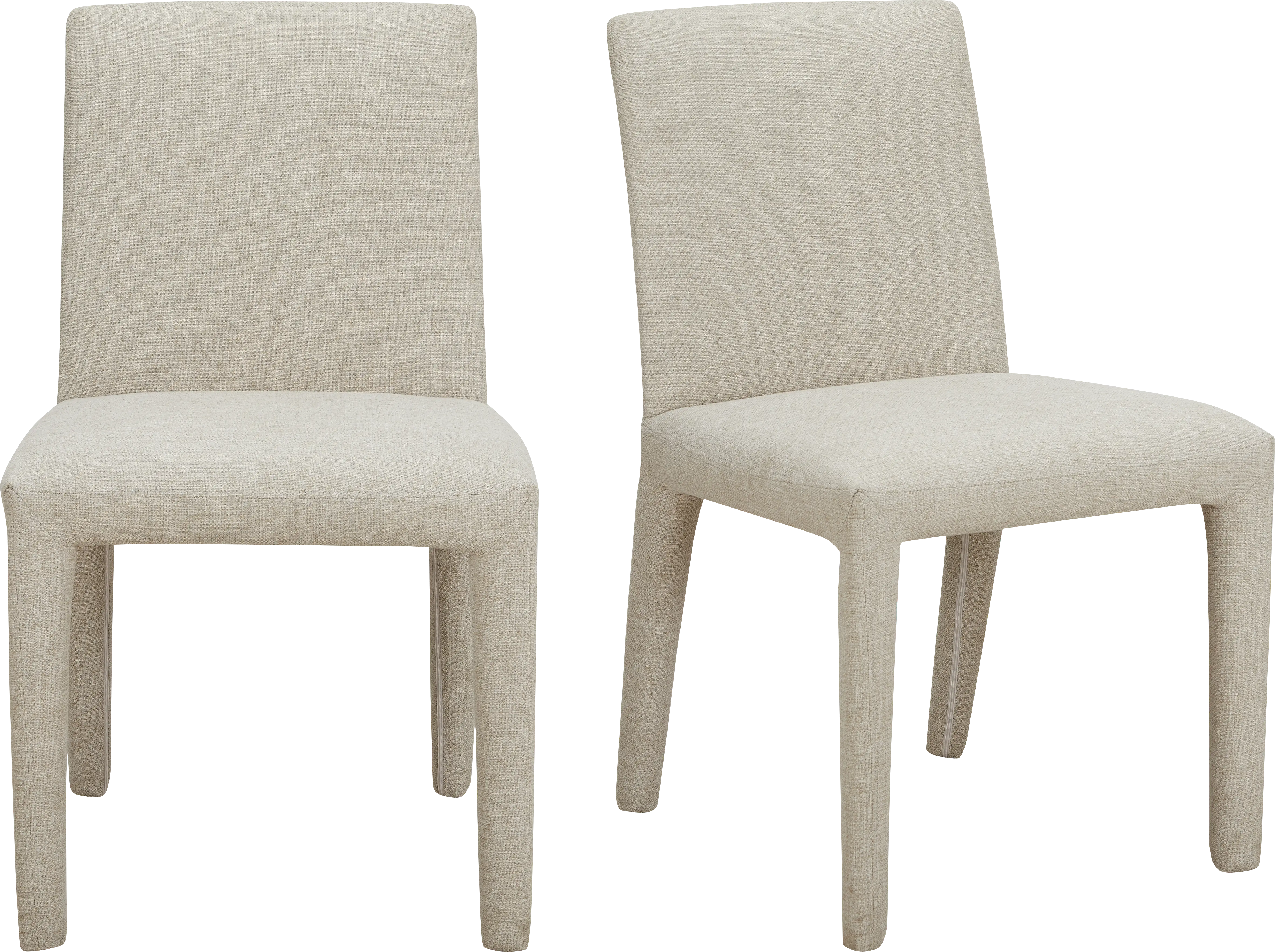 Bana Beige Side Chair, Set of 2 - Thumbnail - Image 1