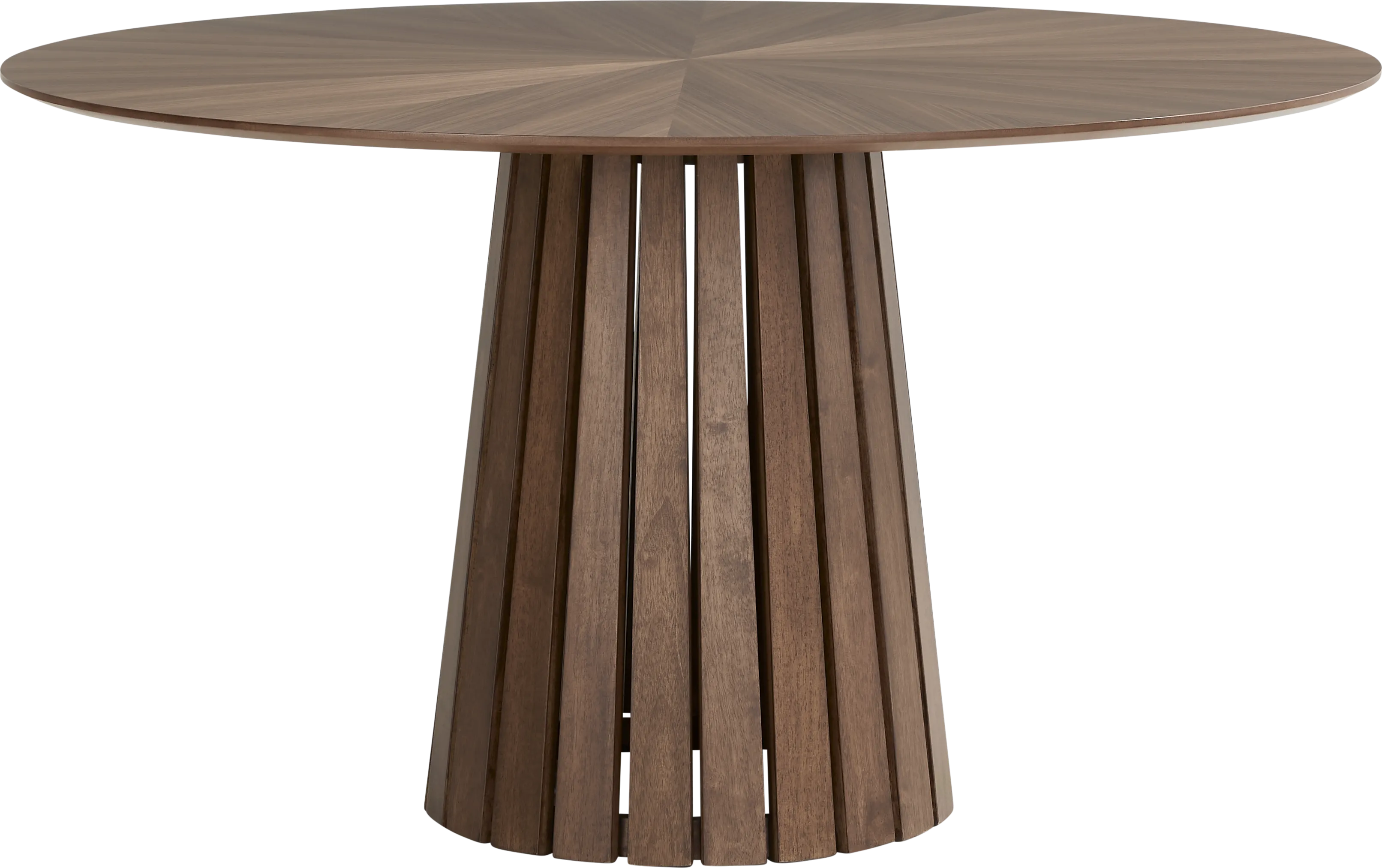 Madrid Walnut Finish 5 Pc Round Dining Room - Thumbnail - Image 2
