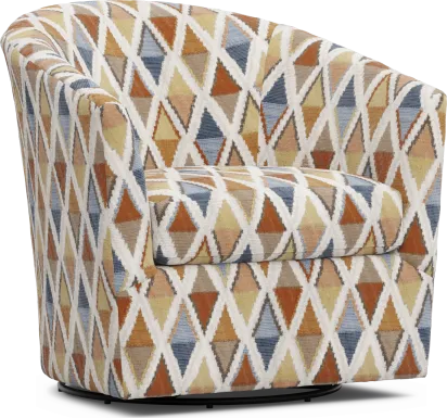 Soho Place Orange Swivel Chair