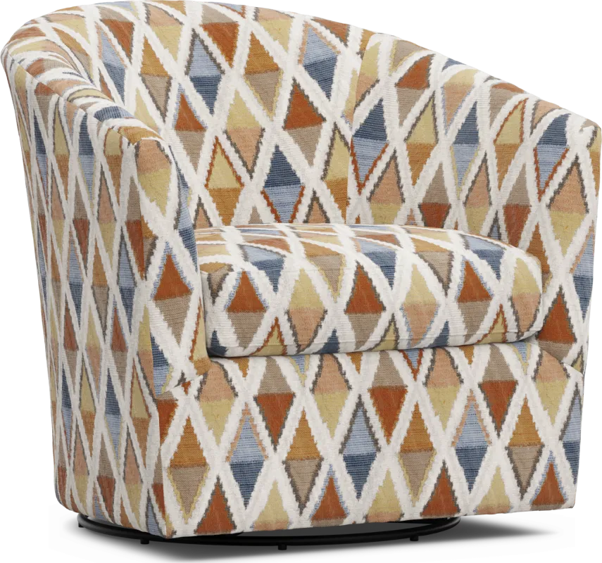 Soho Place Orange Swivel Chair