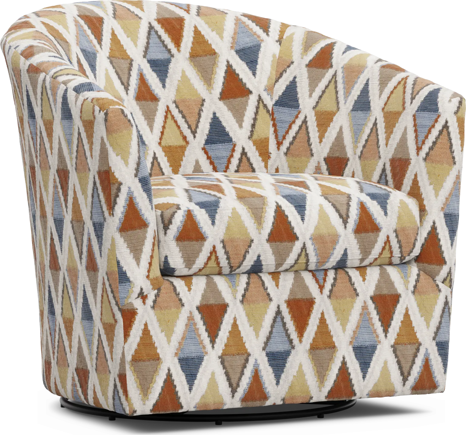 Soho Place Orange Swivel Chair