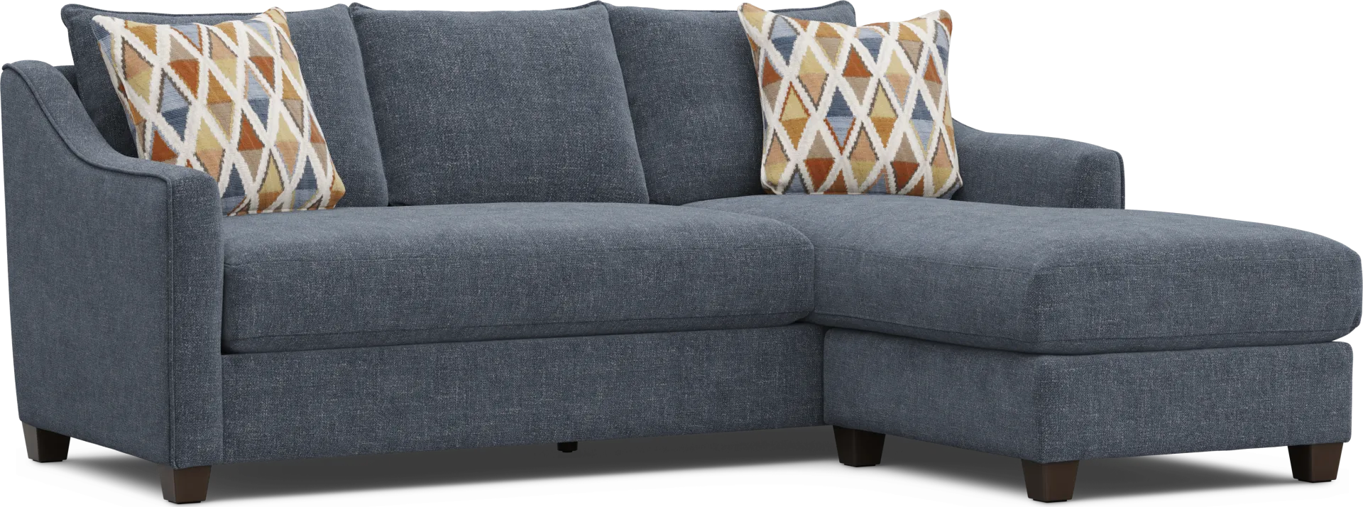 Soho Place Navy Chaise Sofa