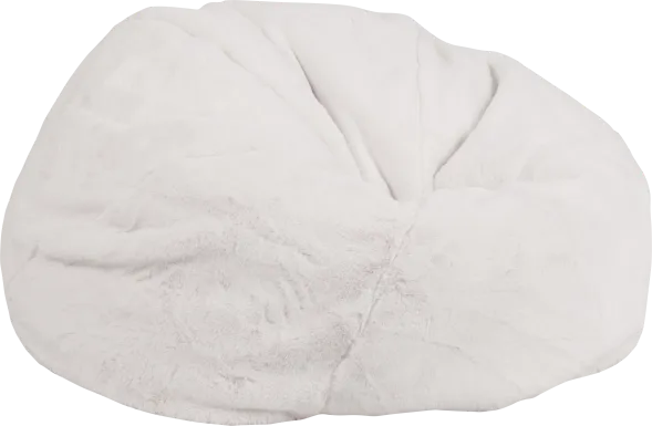 Kids Aurelie White Large Bean Bag Chair