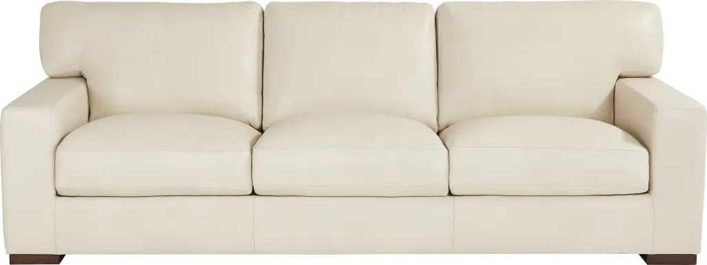 Kensington Oyster Leather Sofa