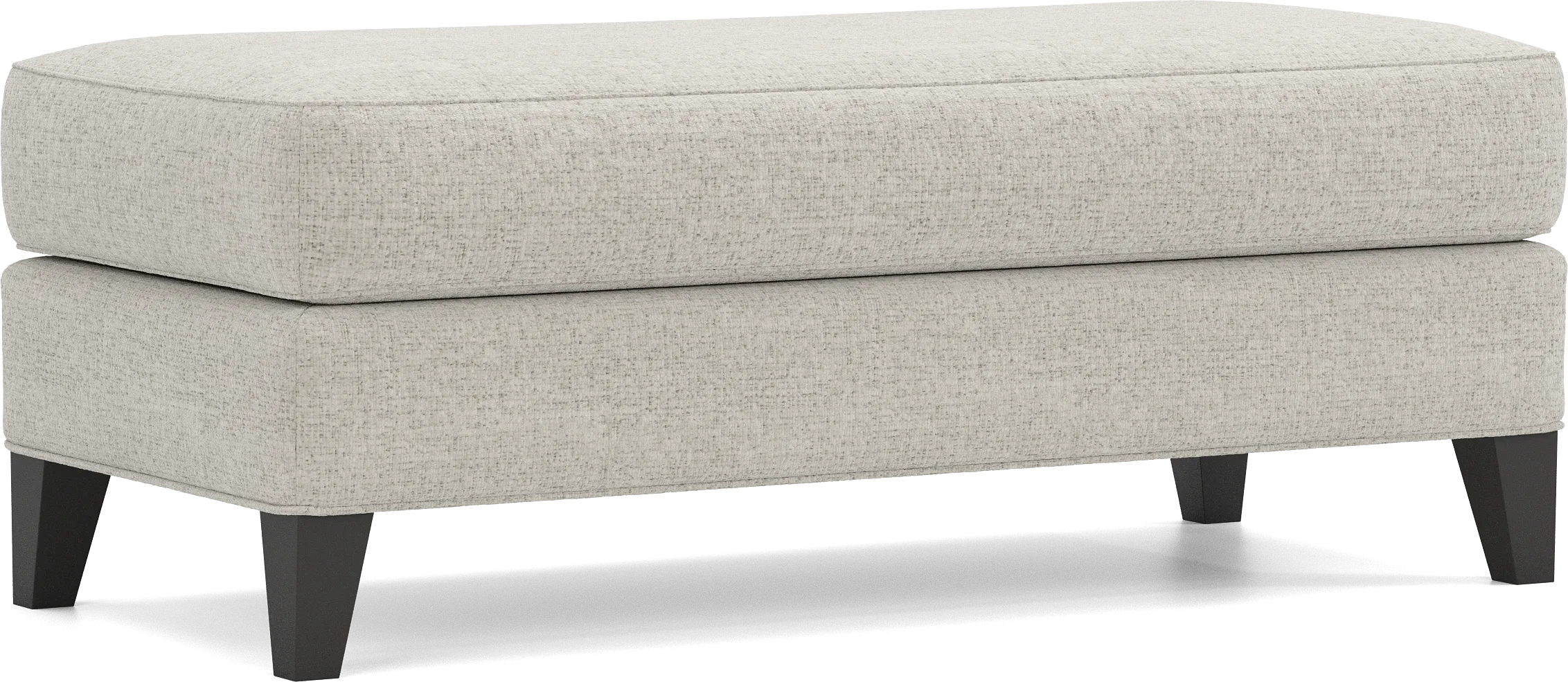 Shelton Ivory Ottoman - Thumbnail - Image 1