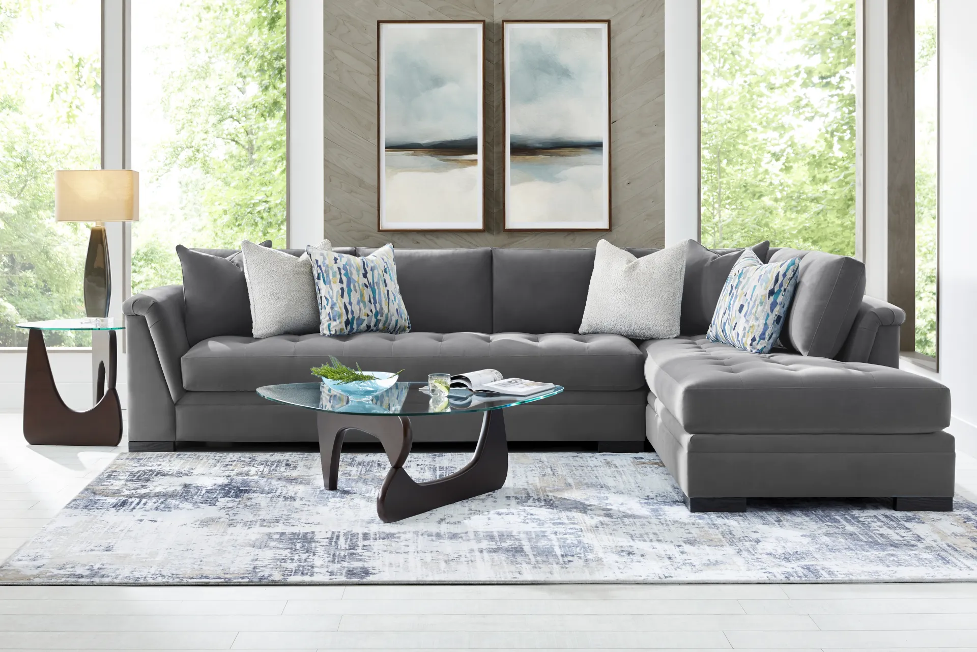Harper Steel 2 Pc XL Sectional - Image 1