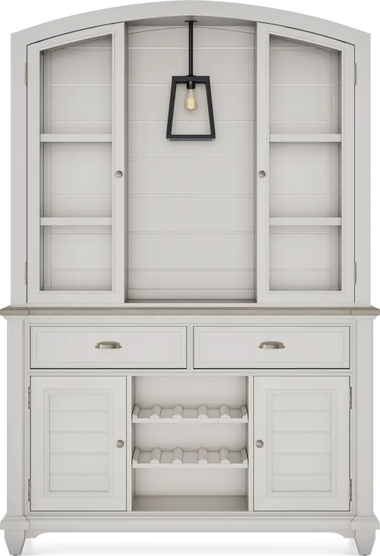 Hilton Head White 2 Pc Buffet and Hutch