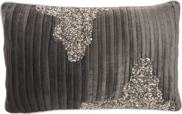 Sunbeam Charcoal Lumbar Pillow