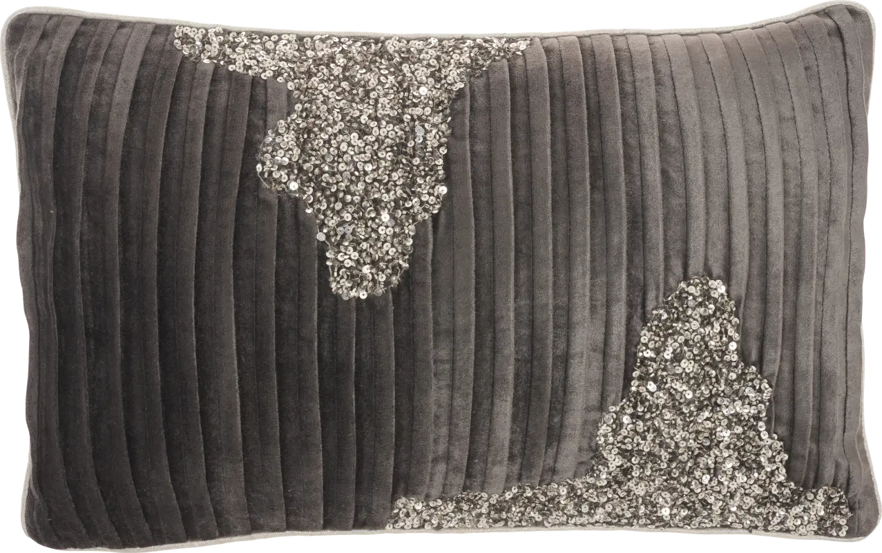 Sunbeam Charcoal Lumbar Pillow