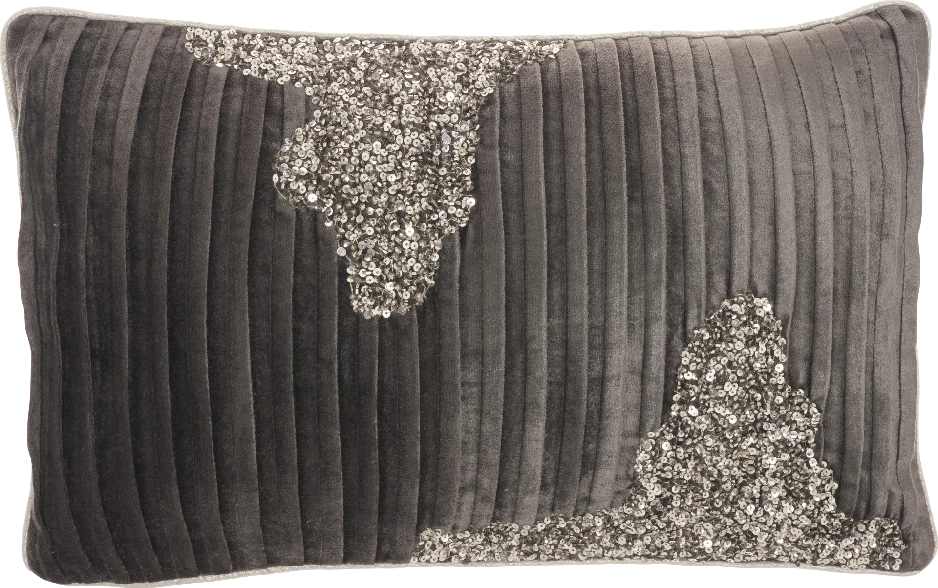 Sunbeam Charcoal Lumbar Pillow