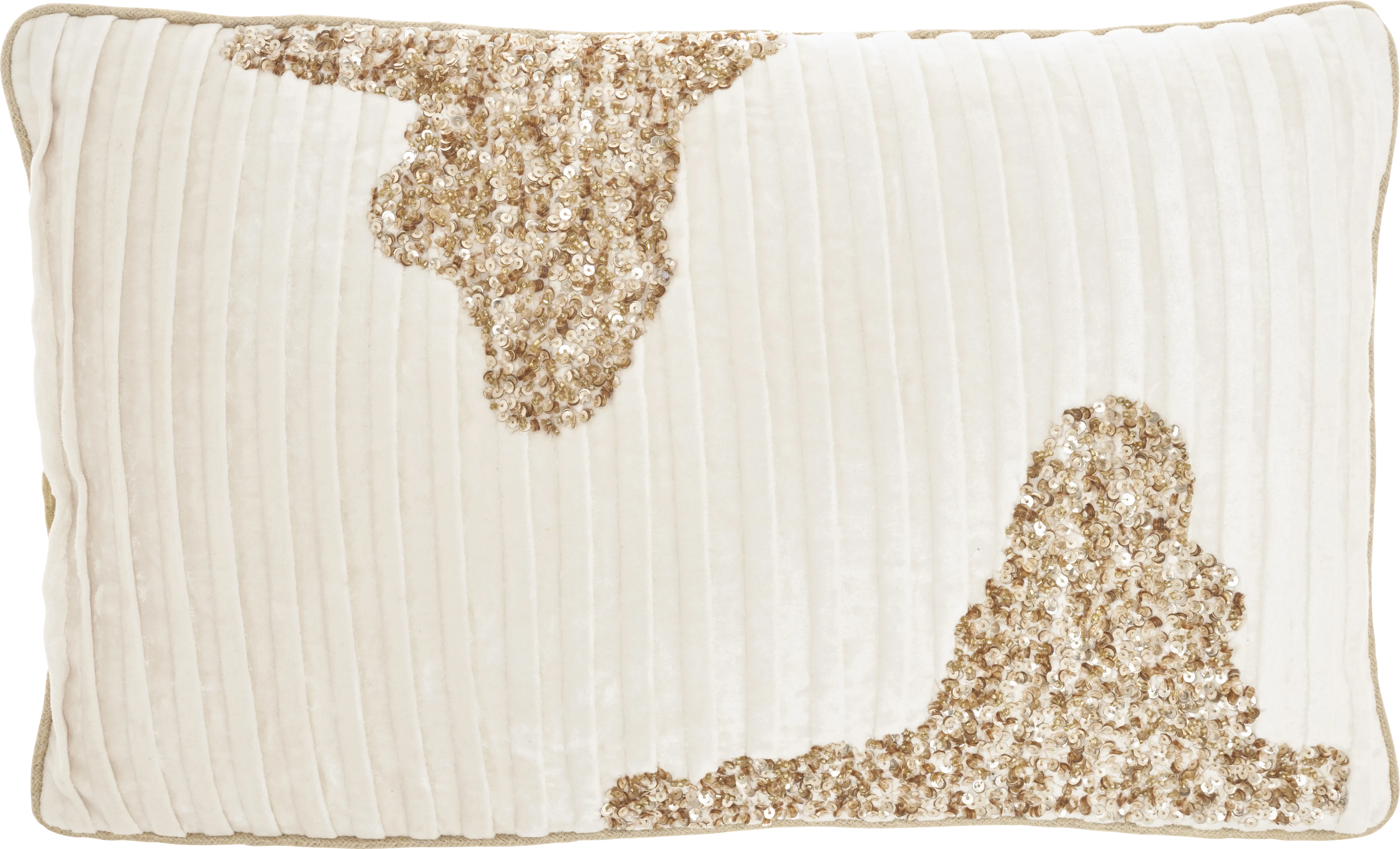 Sunbeam Ivory/Gold Lumbar Pillow - Thumbnail - Image 1