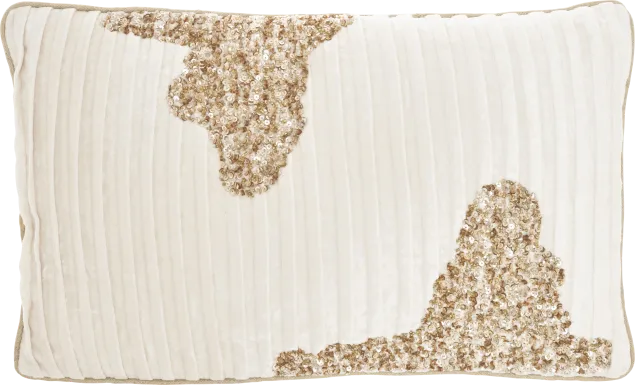 Sunbeam Ivory/Gold Lumbar Pillow