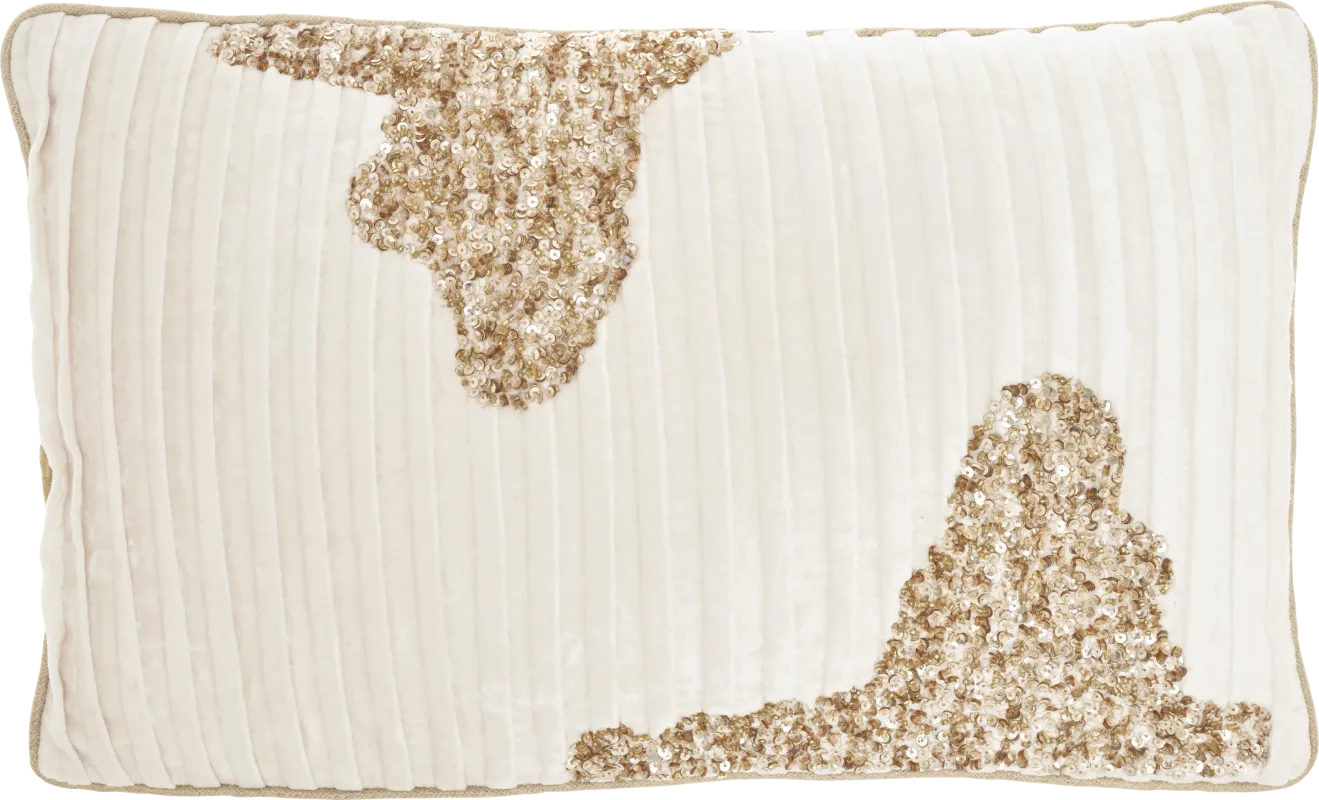 Sunbeam Ivory/Gold Lumbar Pillow