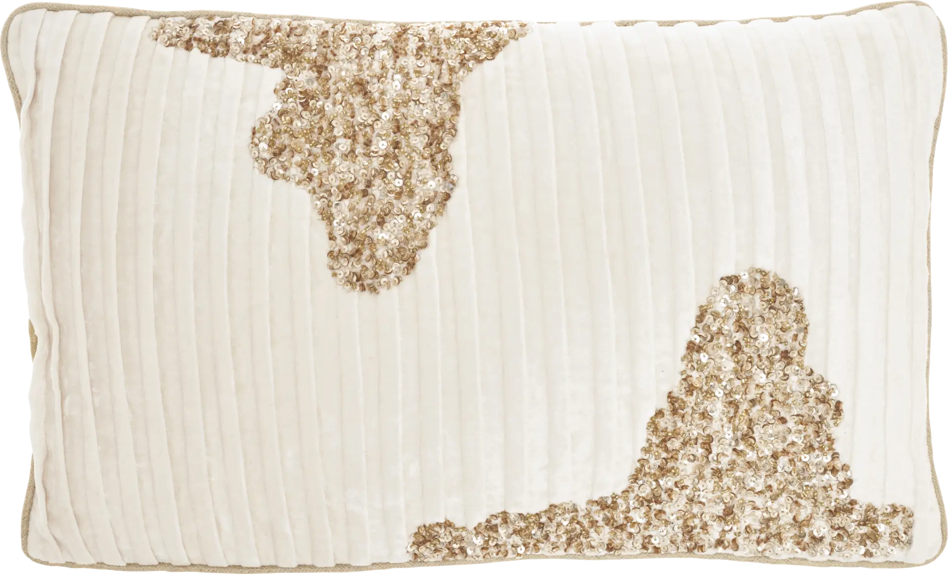 Sunbeam Ivory/Gold Lumbar Pillow