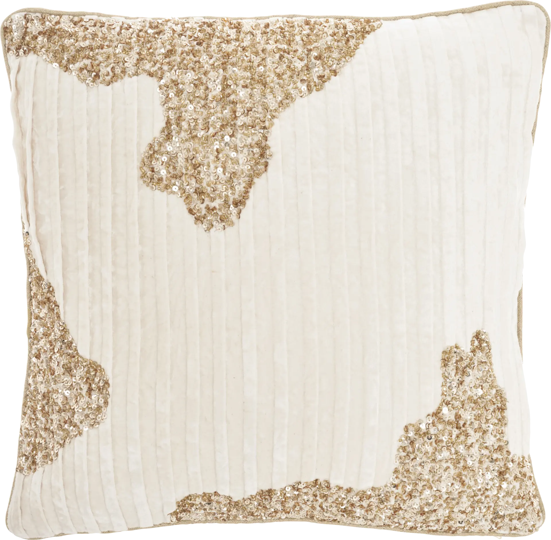 Sunbeam Ivory/Gold Accent Pillow