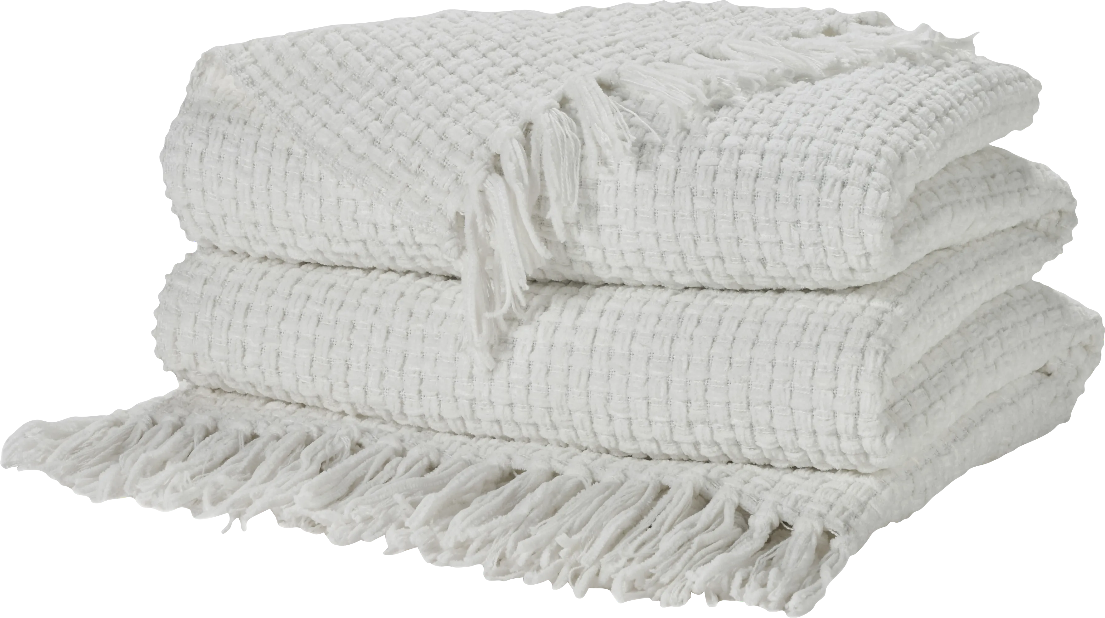 Freddie White Throw Blanket - Thumbnail - Image 1