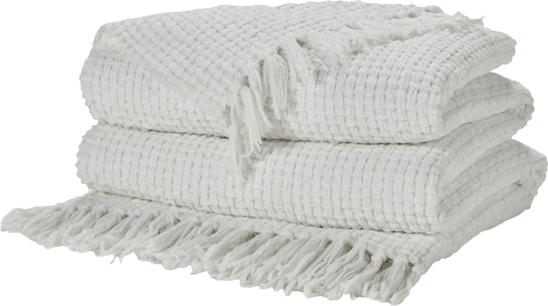 Freddie White Throw Blanket