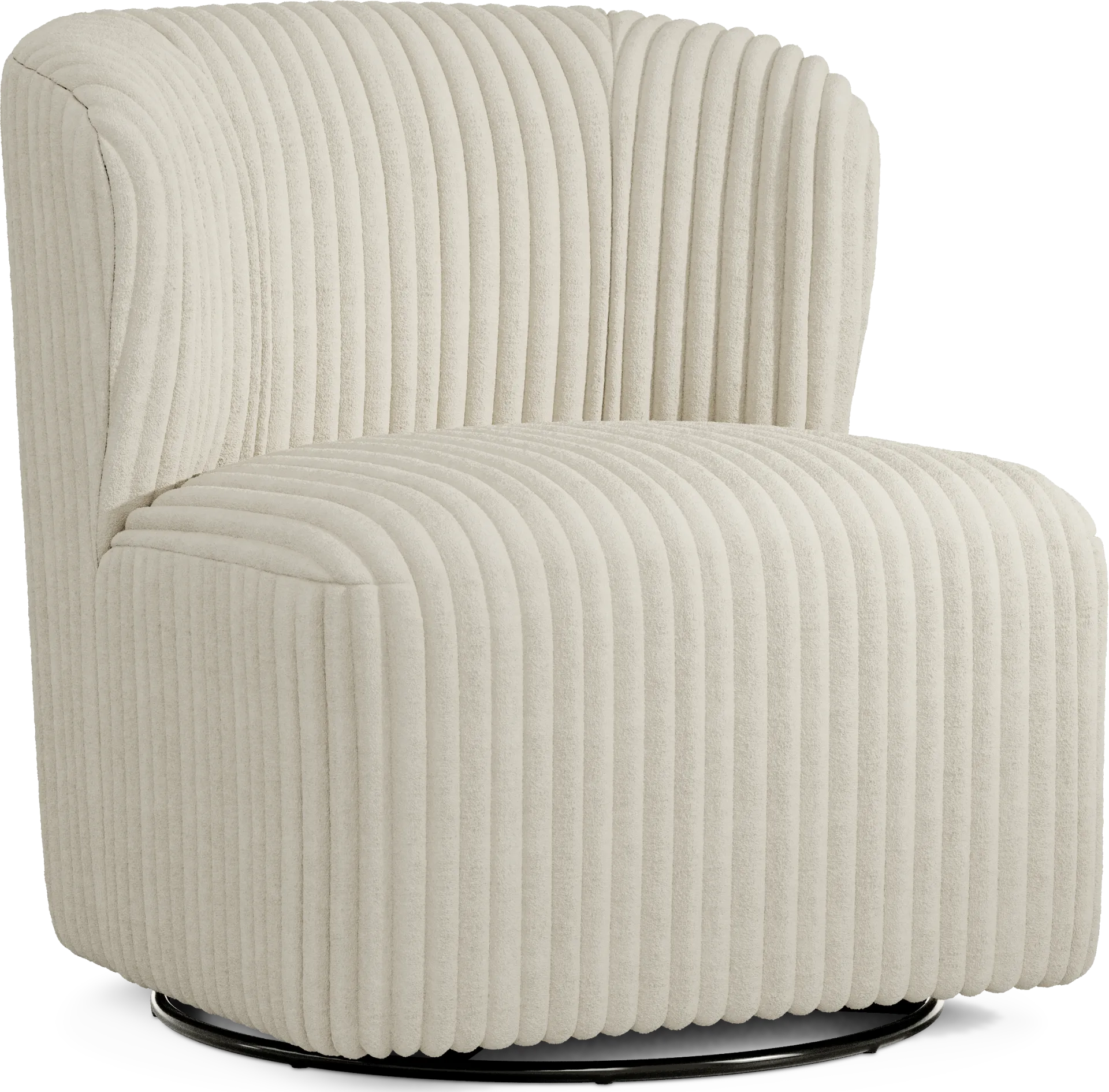 Breigh Ivory Swivel Chair - Image 1