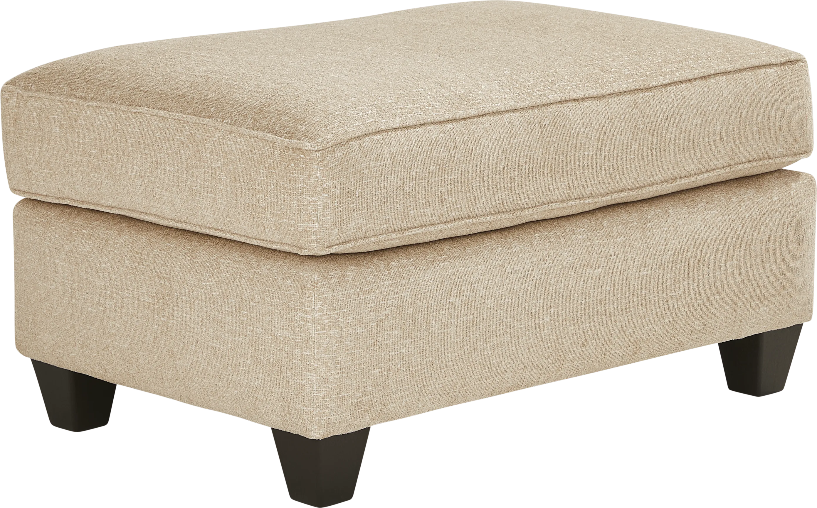 Riley Beige Ottoman - Thumbnail - Image 1