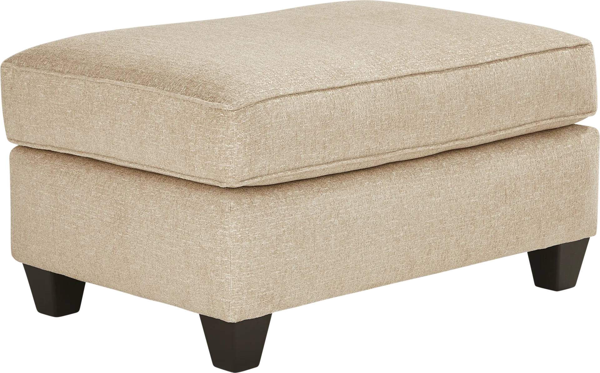 Riley Beige Ottoman - Image 1