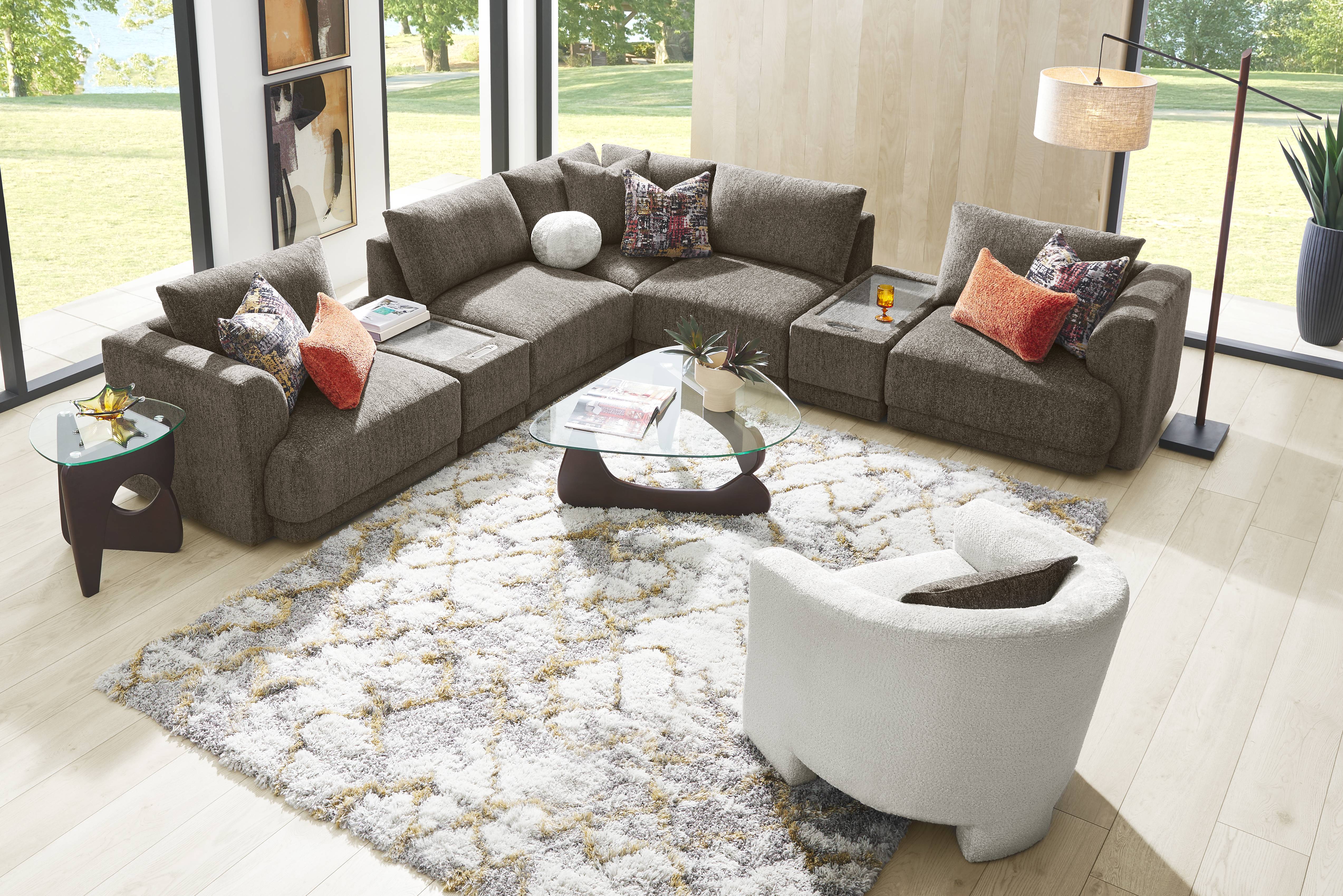 Mink 7 Pc ModularFour with Media Consoles