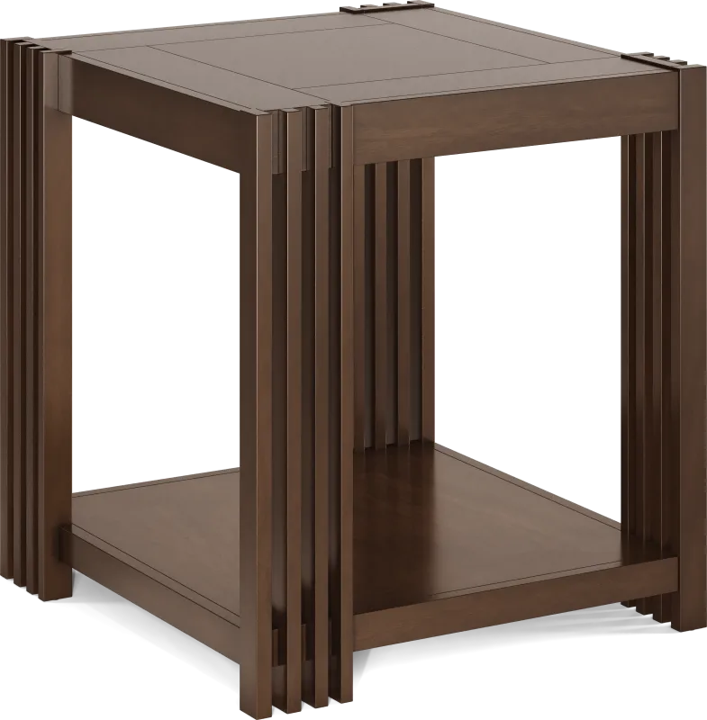 Camellia Brown Cherry Finish End Table