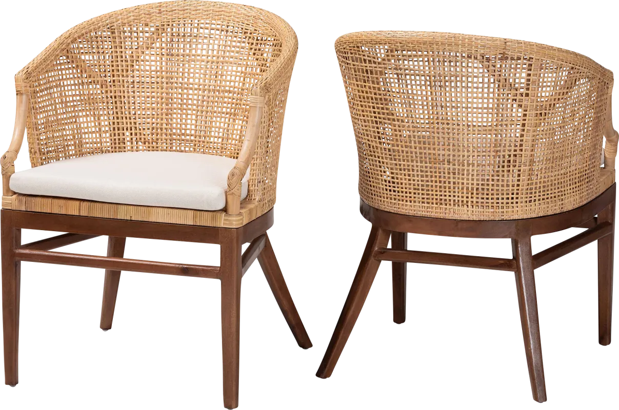 Barrely Brown Dining Chair, Set of 2