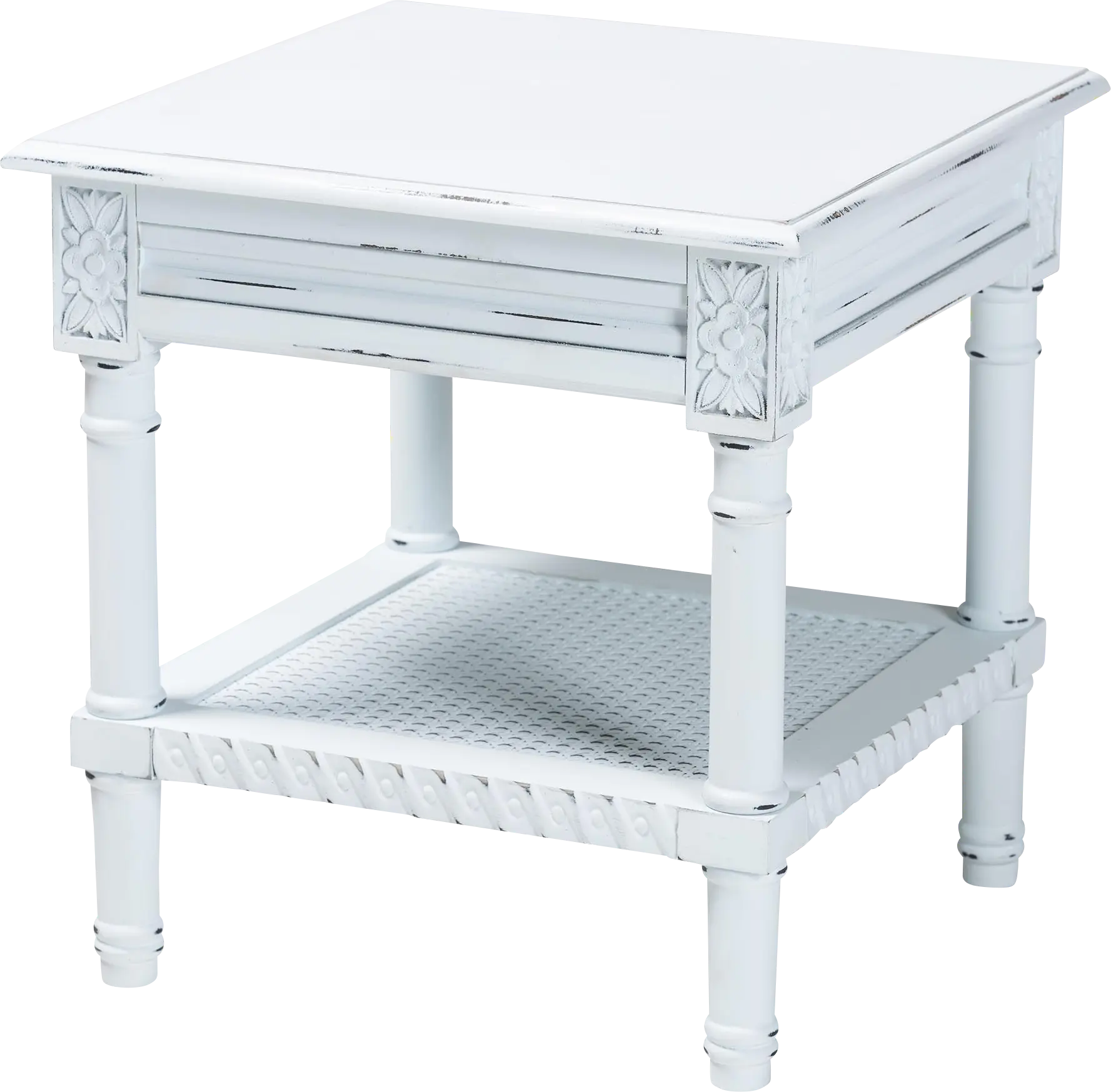 Capstany White End Table
