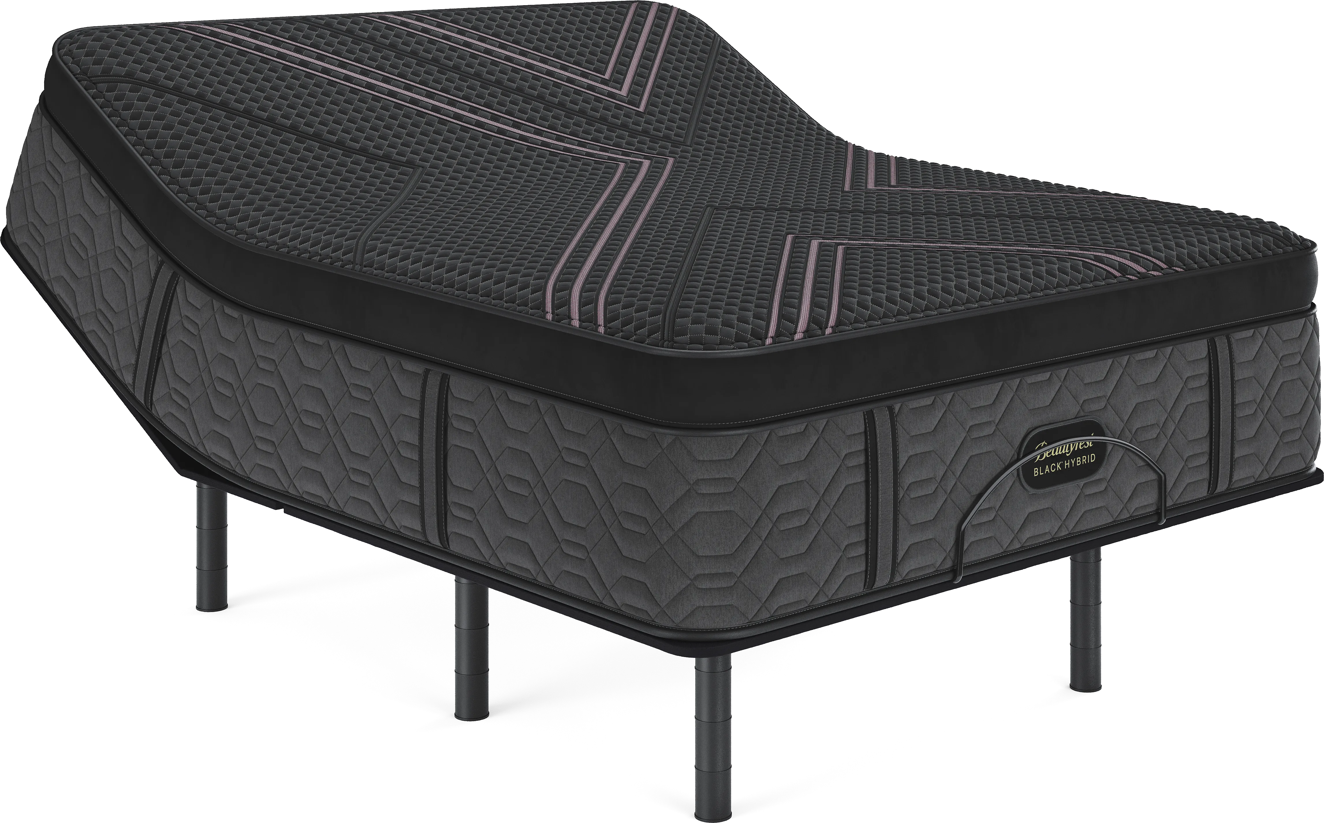 Beautyrest Black Hybrid Series Two Medium Apex Top Queen Mattress Set with Head Up Only Base - Thumbnail - Image 1