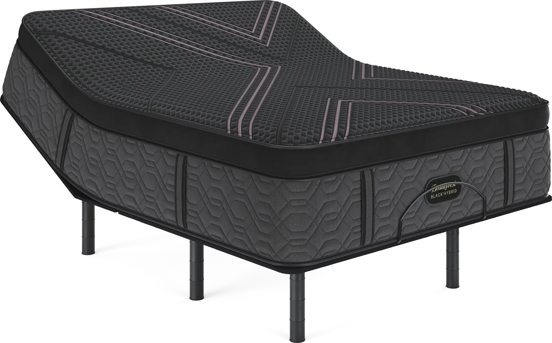 Beautyrest Black Hybrid Series Two Medium Apex Top Queen Mattress Set with Head Up Only Base