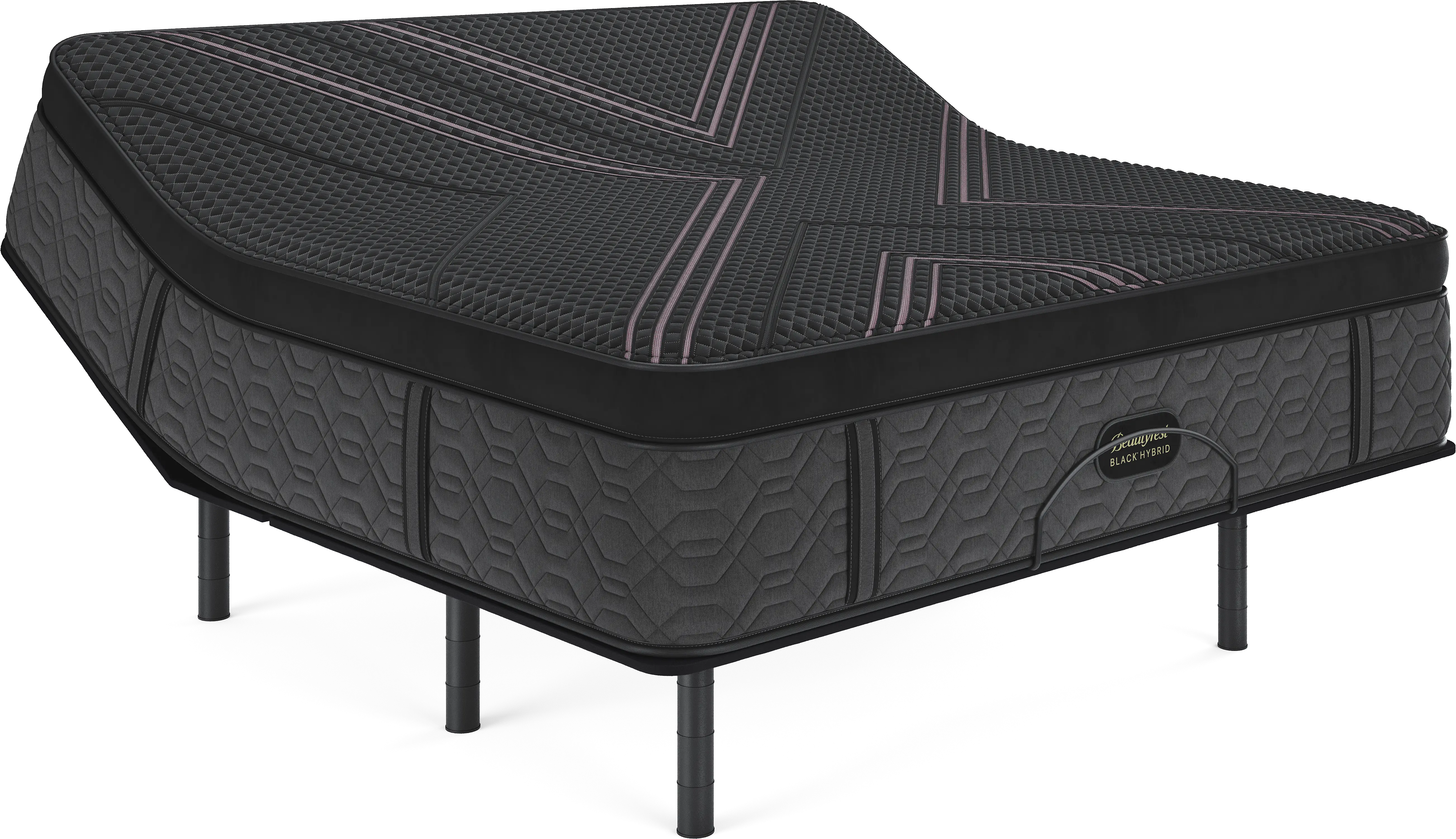 Beautyrest Black Hybrid Series Two Medium Apex Top King Mattress Set with Head Up Only Base - Thumbnail - Image 1