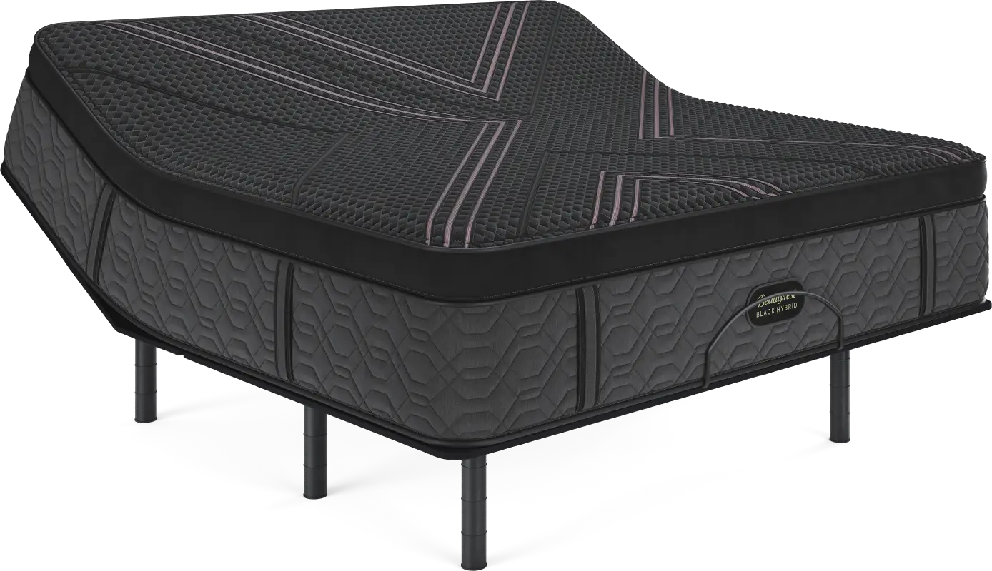 Beautyrest Black Hybrid Series Two Medium Apex Top King Mattress Set with Head Up Only Base