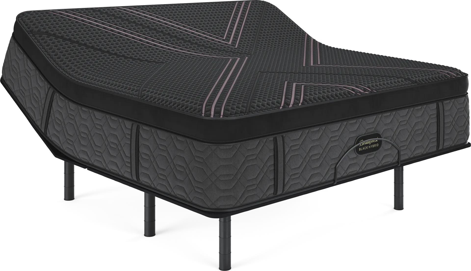 Beautyrest Black Hybrid Series Two Medium Apex Top King Mattress Set with Head Up Only Base - Image 1