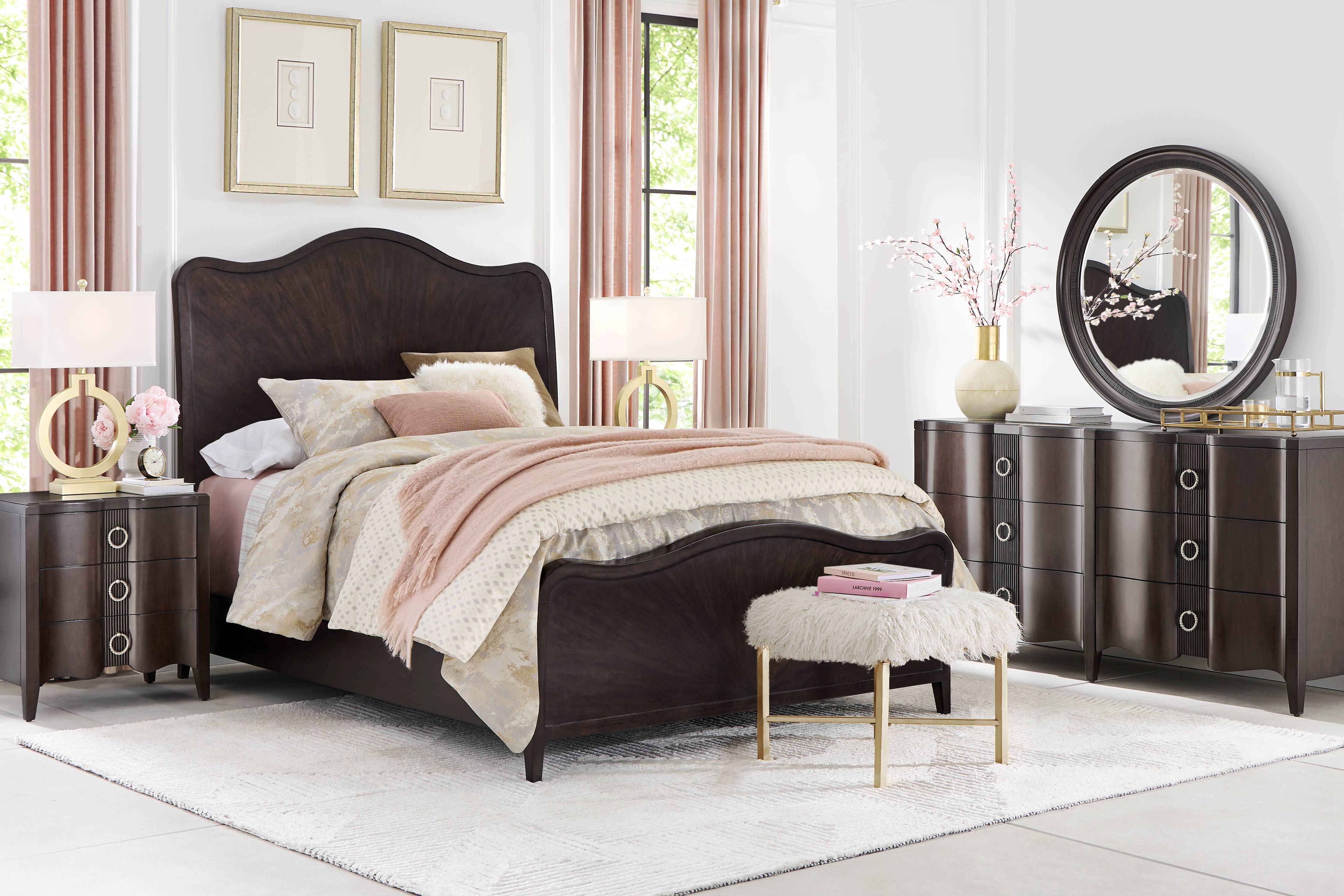 Bradbury Brown Cherry Finish Nightstand