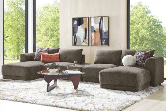 Mink 5 Pc ModularFour with Media Console