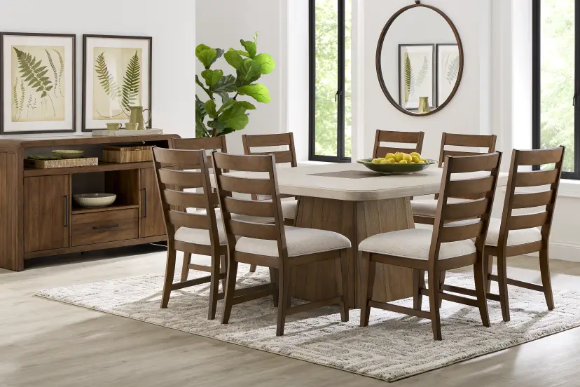 Westham Cream 5 Pc Dining Room with Ladder Back Chairs