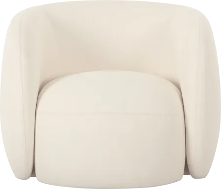 Dollava White Accent Chair