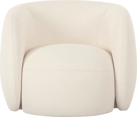 Dollava White Accent Chair