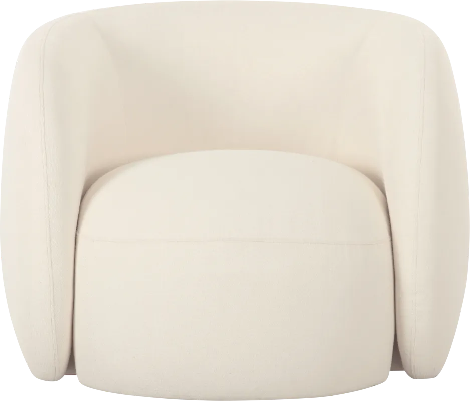 Dollava White Accent Chair
