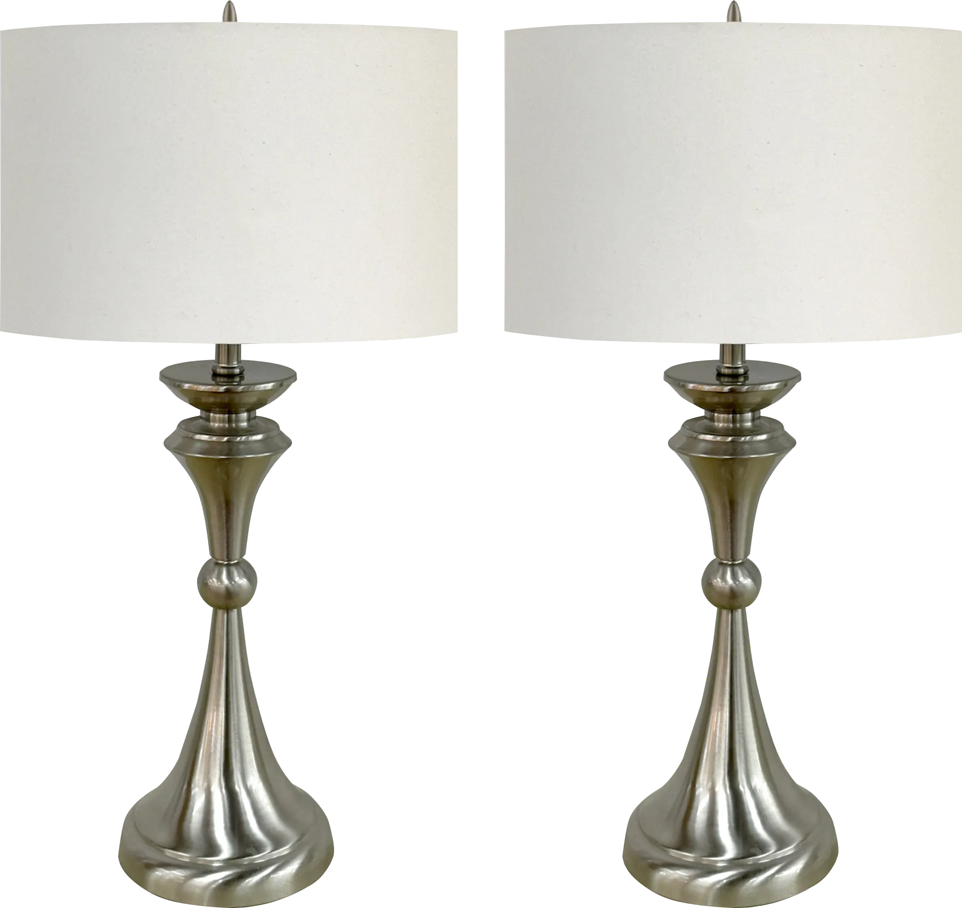 Au Courant Silver Table Lamps, Set of 2 - Thumbnail - Image 1