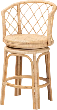 Arrigonie Natural Swivel Counter Height Stool