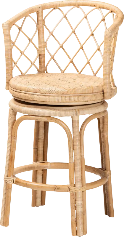 Arrigonie Natural Swivel Counter Height Stool