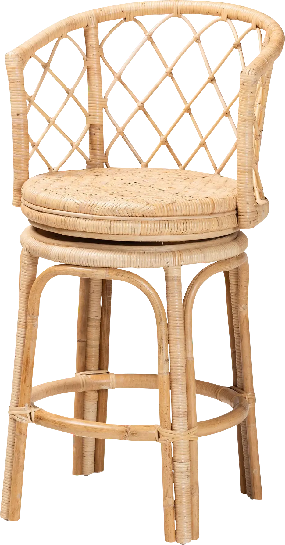 Arrigonie Natural Swivel Counter Height Stool