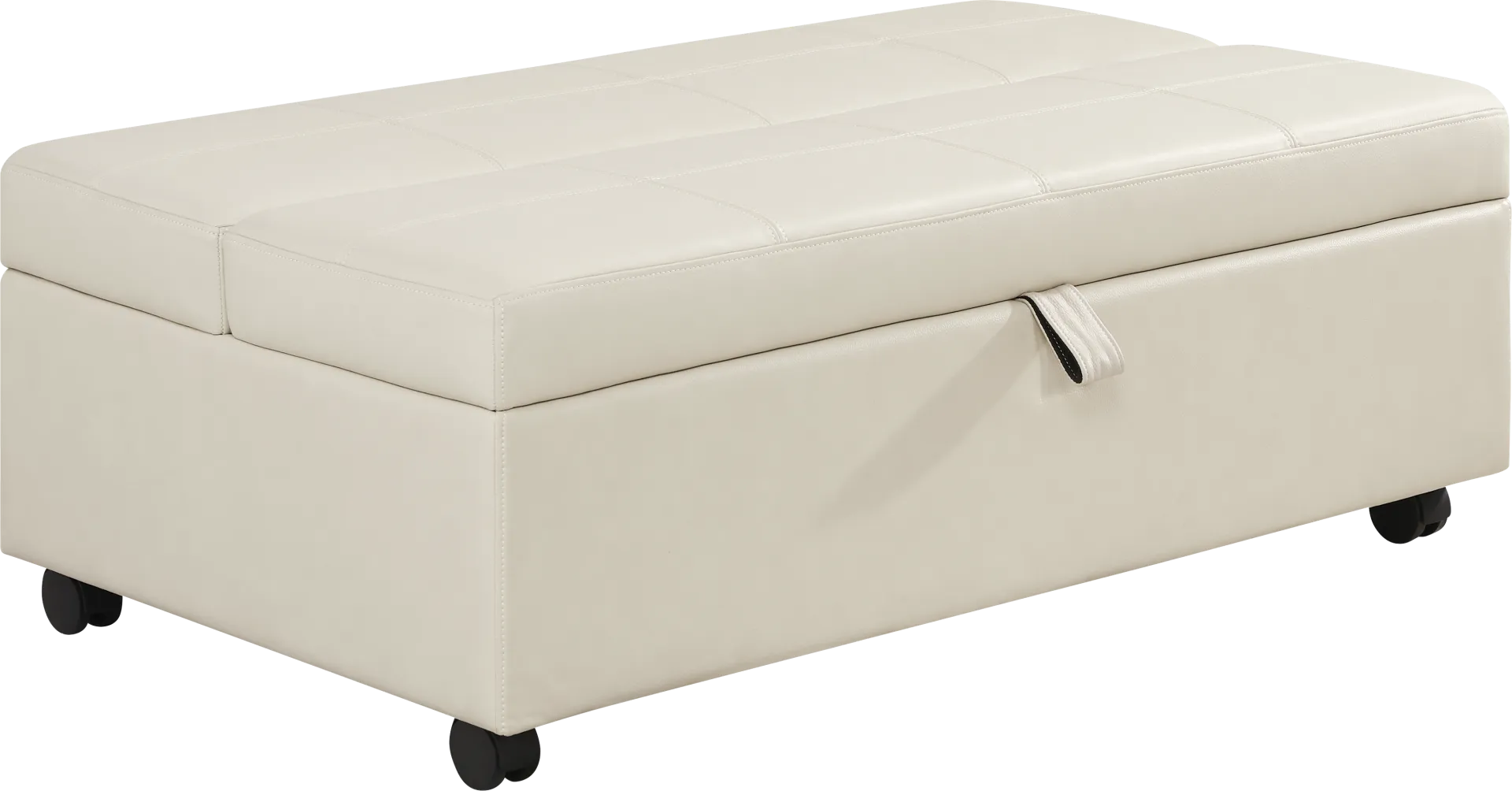 Parker Cream Folding Sleeper Ottoman - Image 1