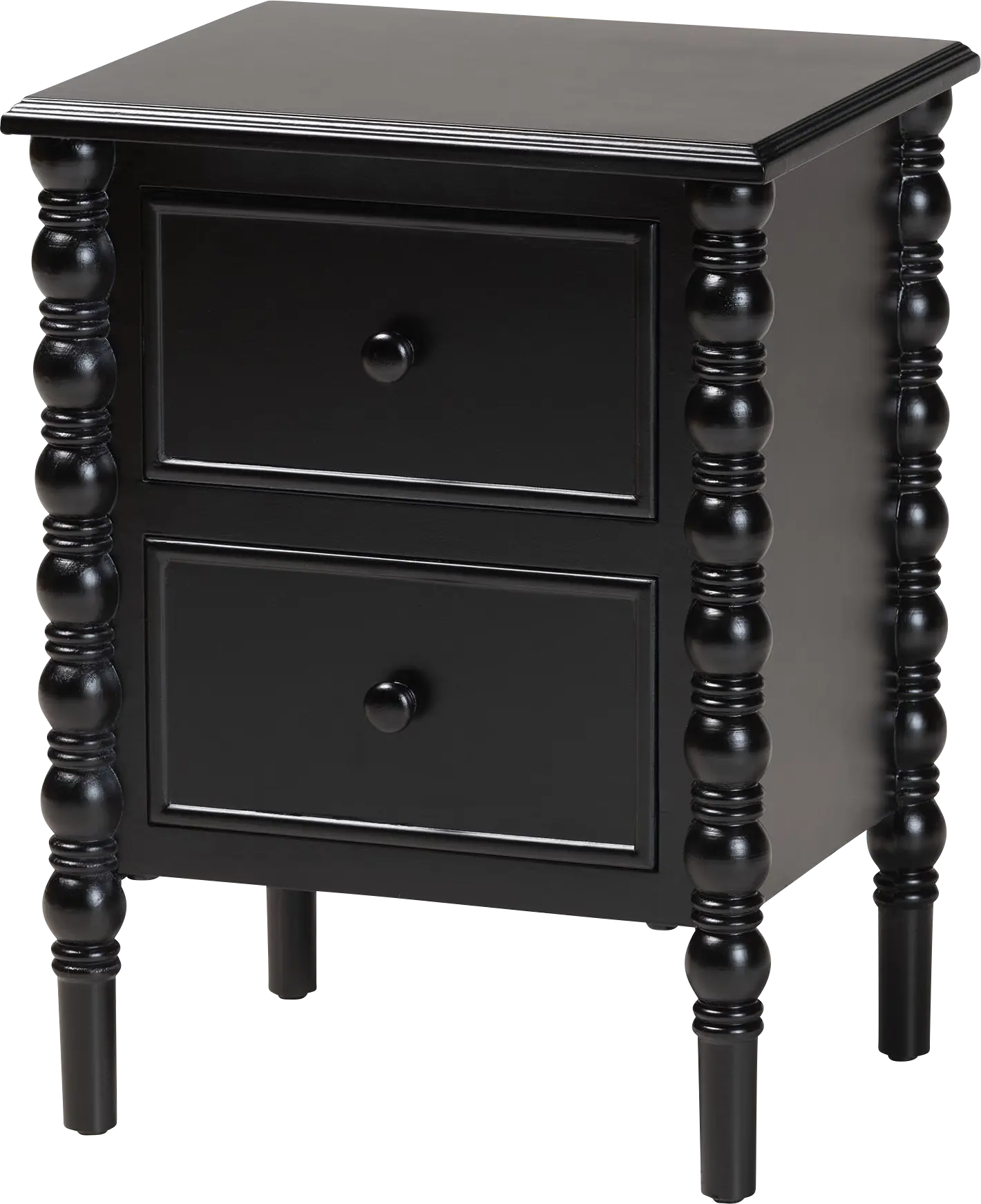Aurich Black 2-Drawer End Table