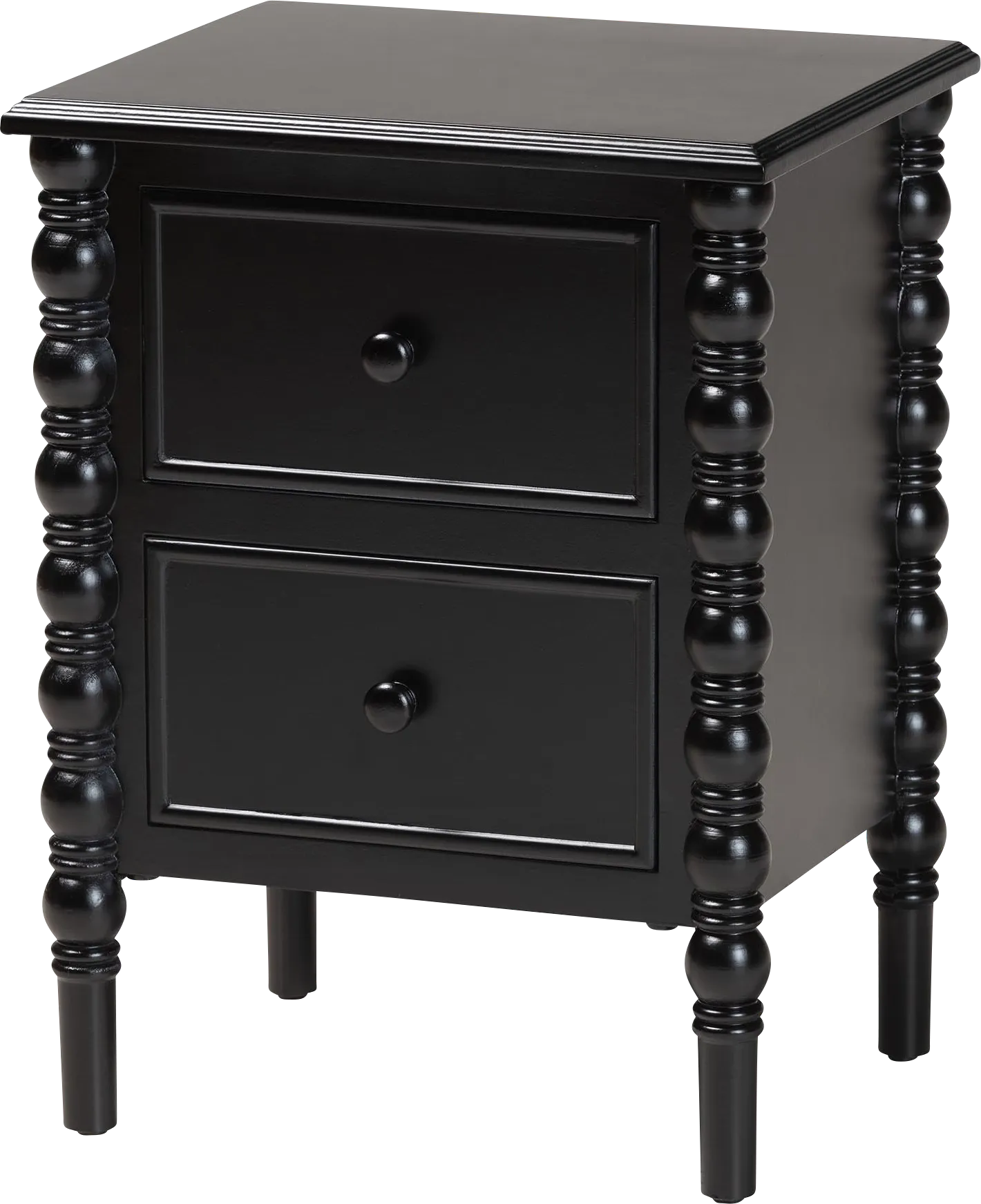 Aurich Black 2-Drawer End Table - Image 1