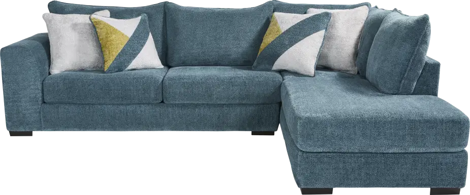 Perry Teal 2 Pc Sectional