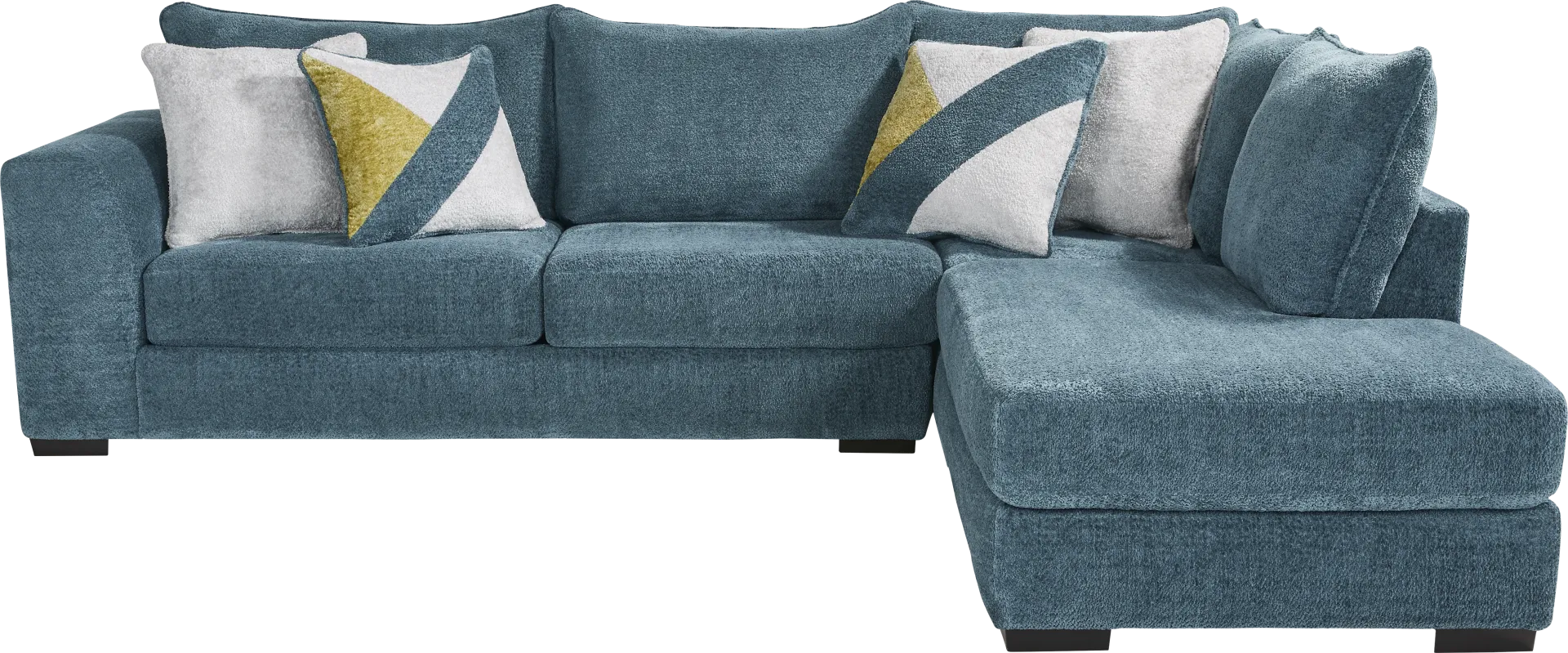 Perry Teal 2 Pc Sectional - Image 2